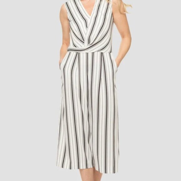 Joseph Ribkoff Striped Jumpsuit Wide Leg NWT New Size 12 - Picture 1 of 10